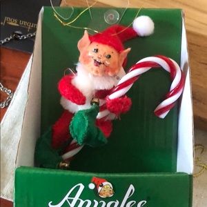 Annalee elf tiny candy cane